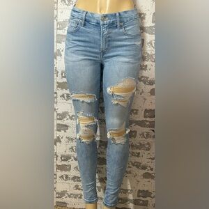 American Eagle Outfitters Distressed Light Blue Jeggings